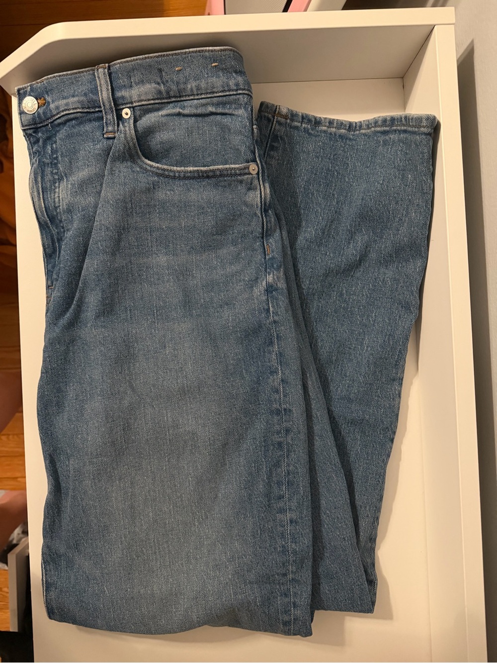 Madewell Women’s Medium Blue 90s Straight Jeans 33 long